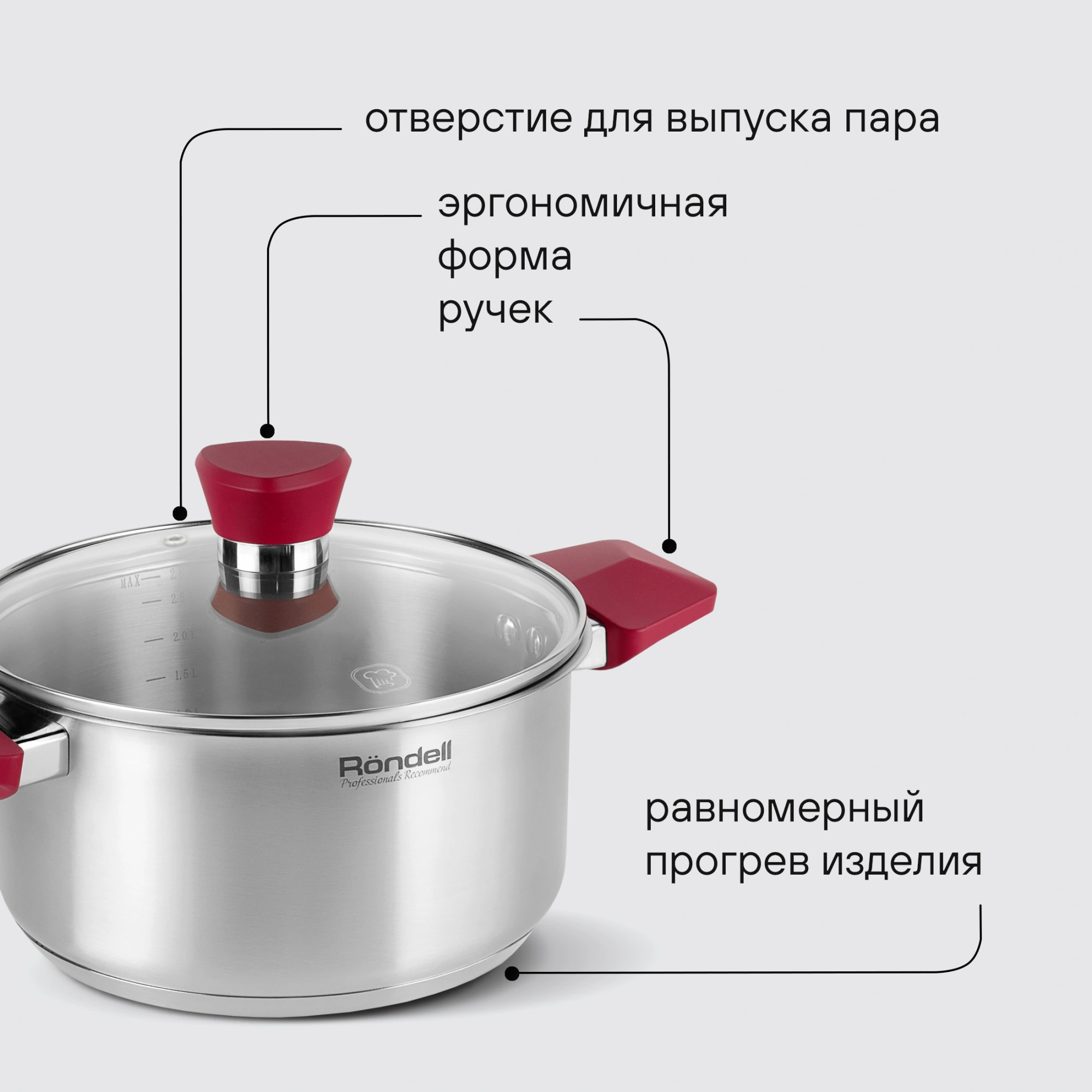 Кастрюля Rondell Strike RDS-814