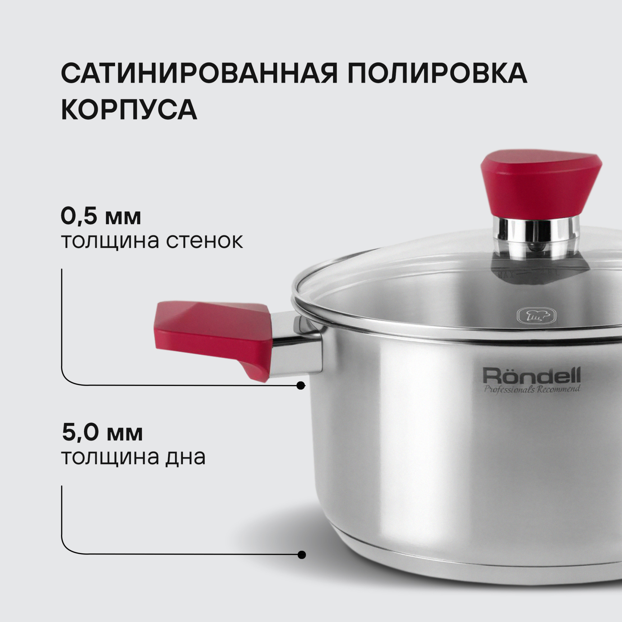 Набор посуды Rondell Strike RDS-818