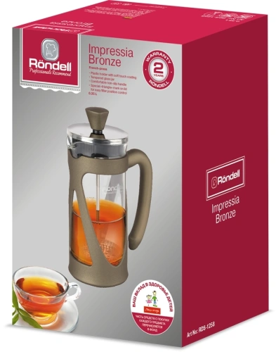 Френч-пресс Rondell Impressia Bronze RDS-1258 0.35л бронзовый