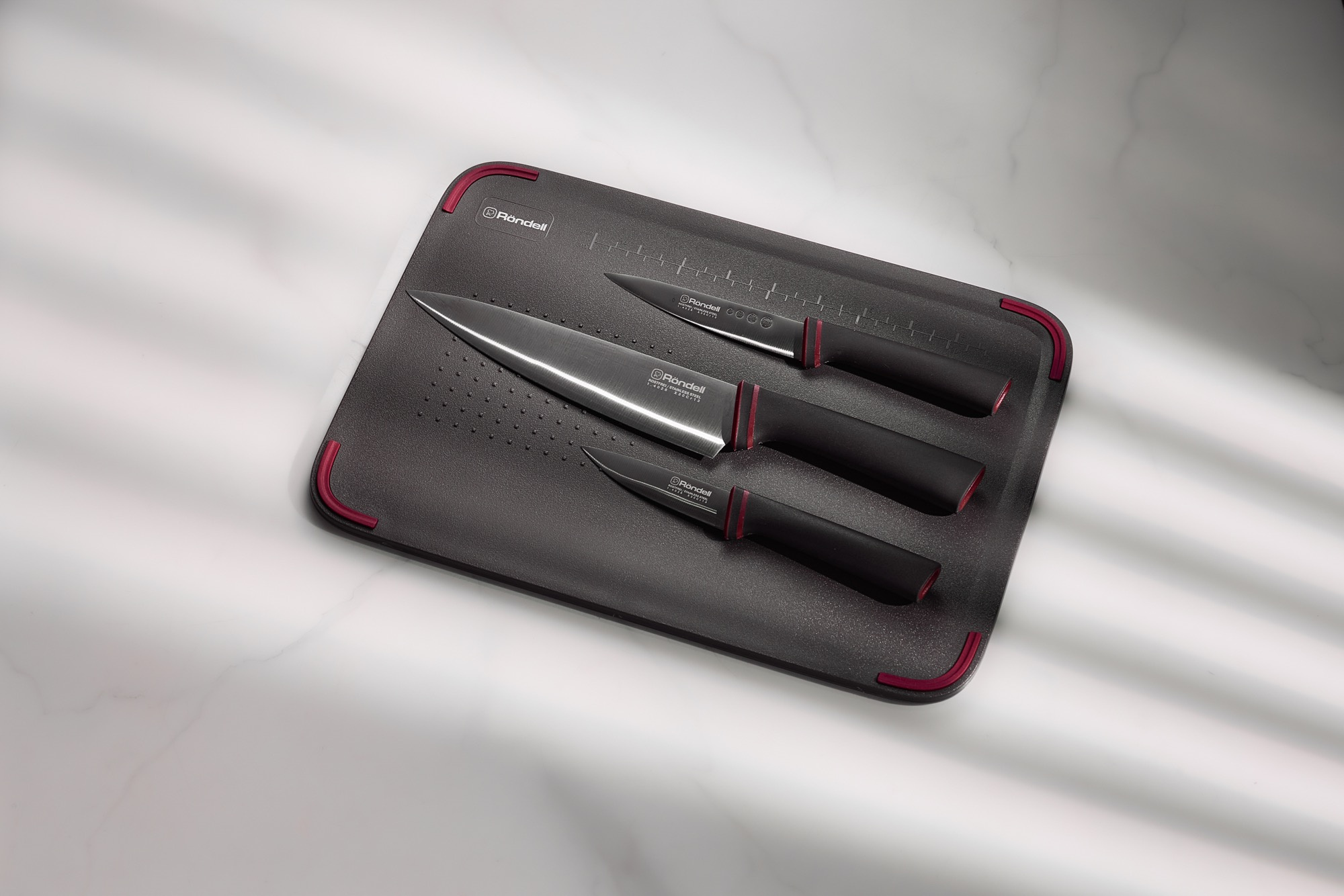 Набор ножей кухон. Rondell Strike RD-1491