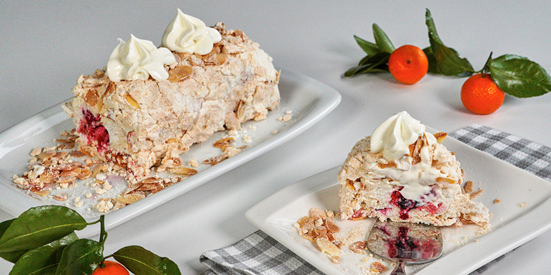 Песочный лимонный пирог с меренгой