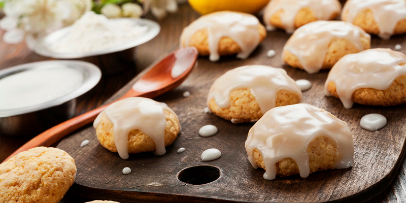 Лимонное печенье с глазурью