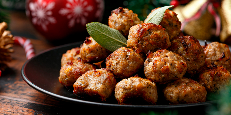 Мясные шарики с грибами