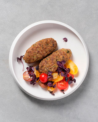 Кеббе с грибами и сыром